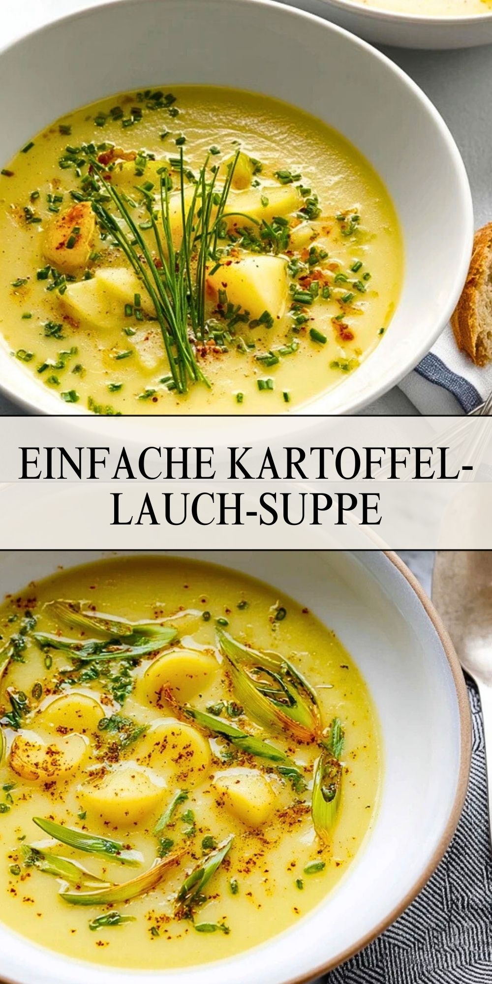 Einfache Kartoffel-Lauch-Suppe