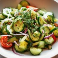 Einfacher Gurkensalat
