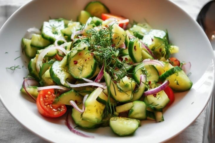 Einfacher Gurkensalat