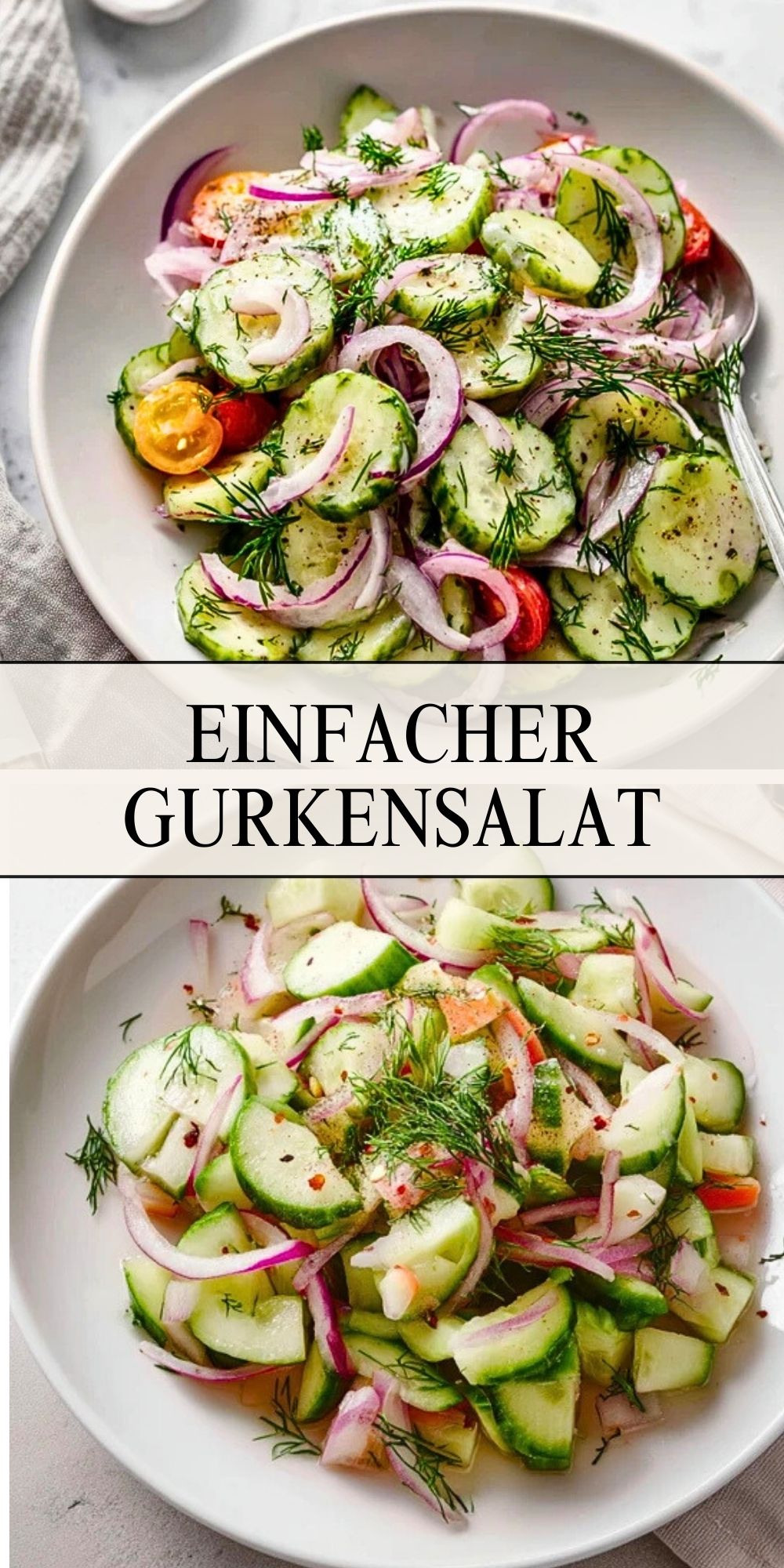 Einfacher Gurkensalat
