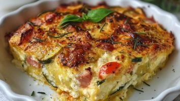 Hüttenkäse-Gemüseauflauf