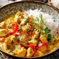 Kokosnuss-Curry-Hühnchen
