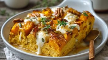 Kürbis-Hüttenkäse-Auflauf