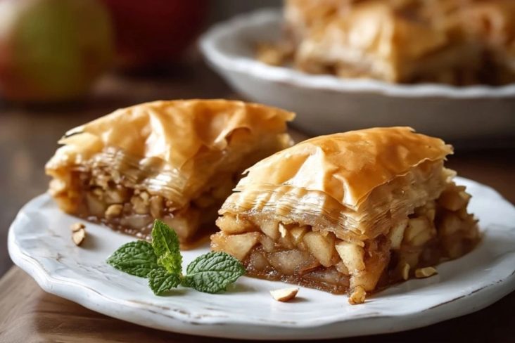 Apfel-Pie-Baklava mit Ahornsirup