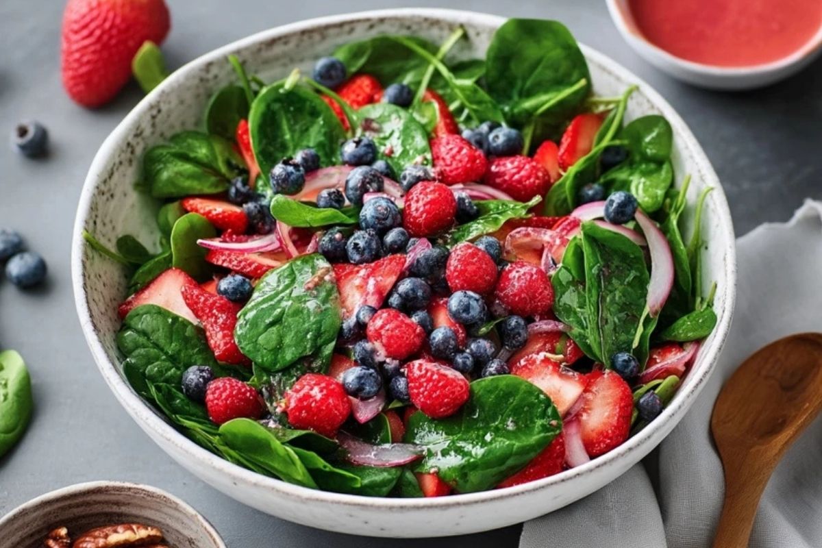Beeren-Spinat-Salat