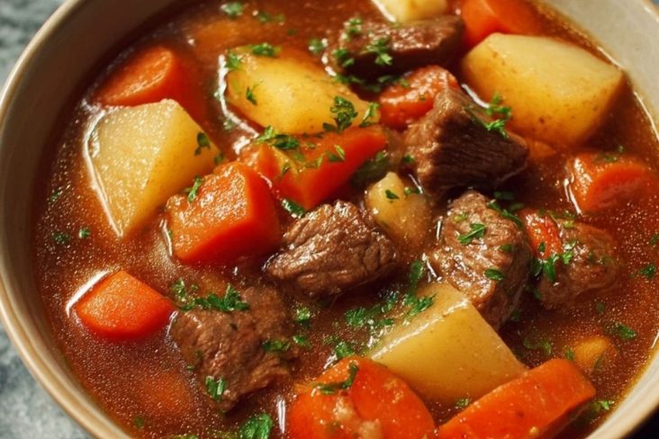 Eintopf Mit Rindfleisch Und Gemüse