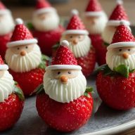 Erdbeer-Santas ohne Backen