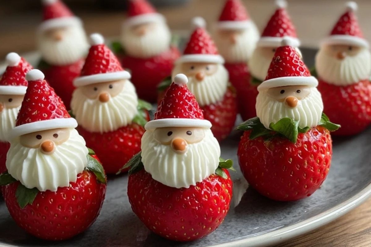 Erdbeer-Santas ohne Backen