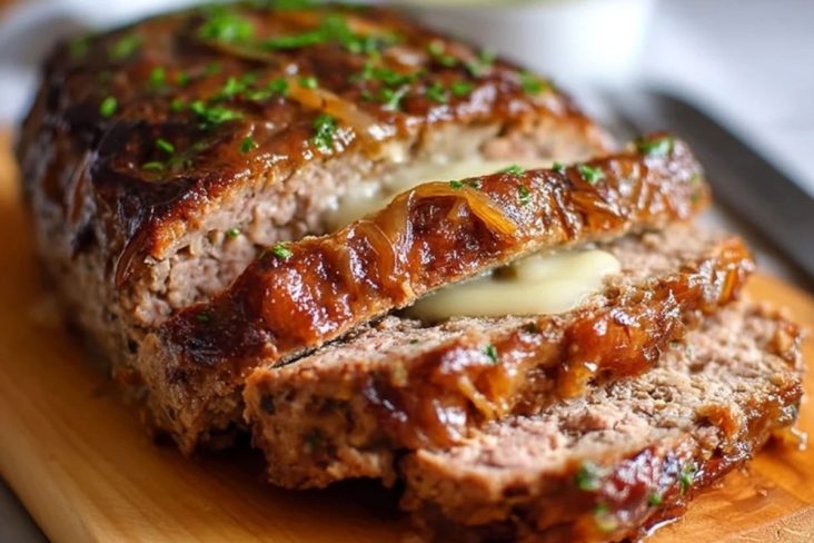 Französischer Zwiebelhackbraten