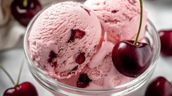 Gesunder Kirschgriechischer Frozen Joghurt