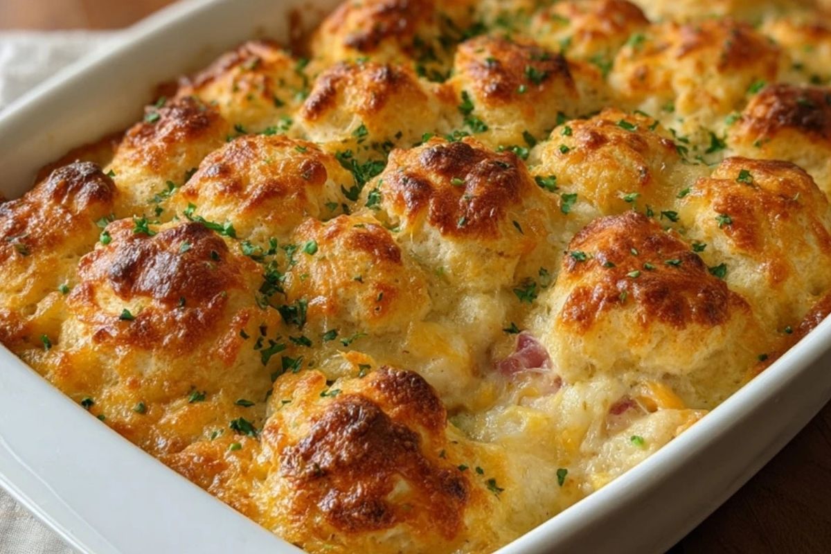 Hühnchen-Biskuit-Auflauf