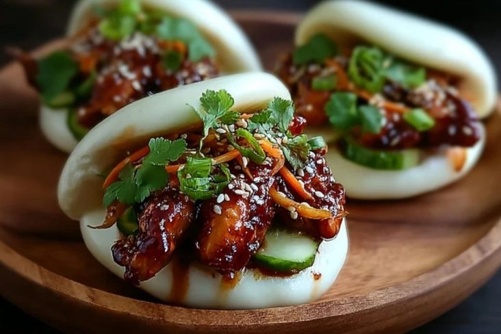 Koreanische Chicken Bao Buns