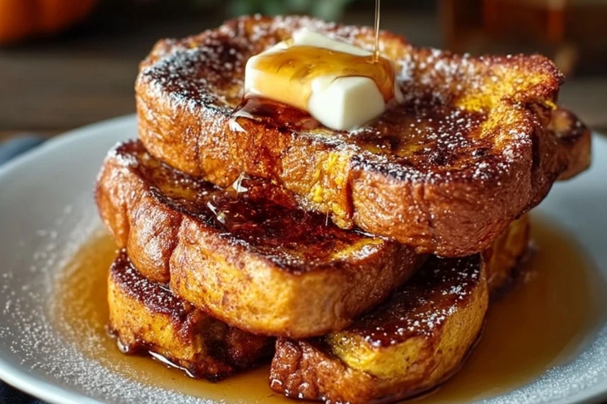 Kürbis French Toast Frühstück