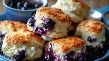 Leckere Heidelbeerbutter-Biskuits