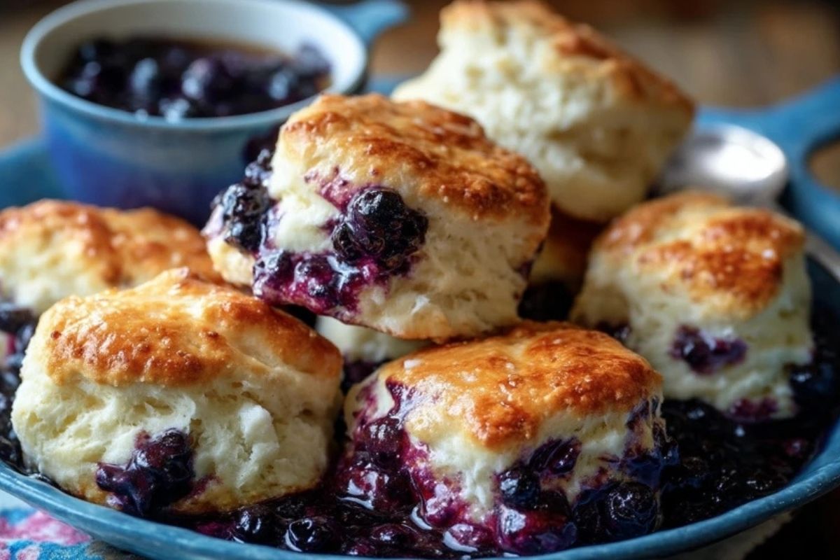 Leckere Heidelbeerbutter-Biskuits