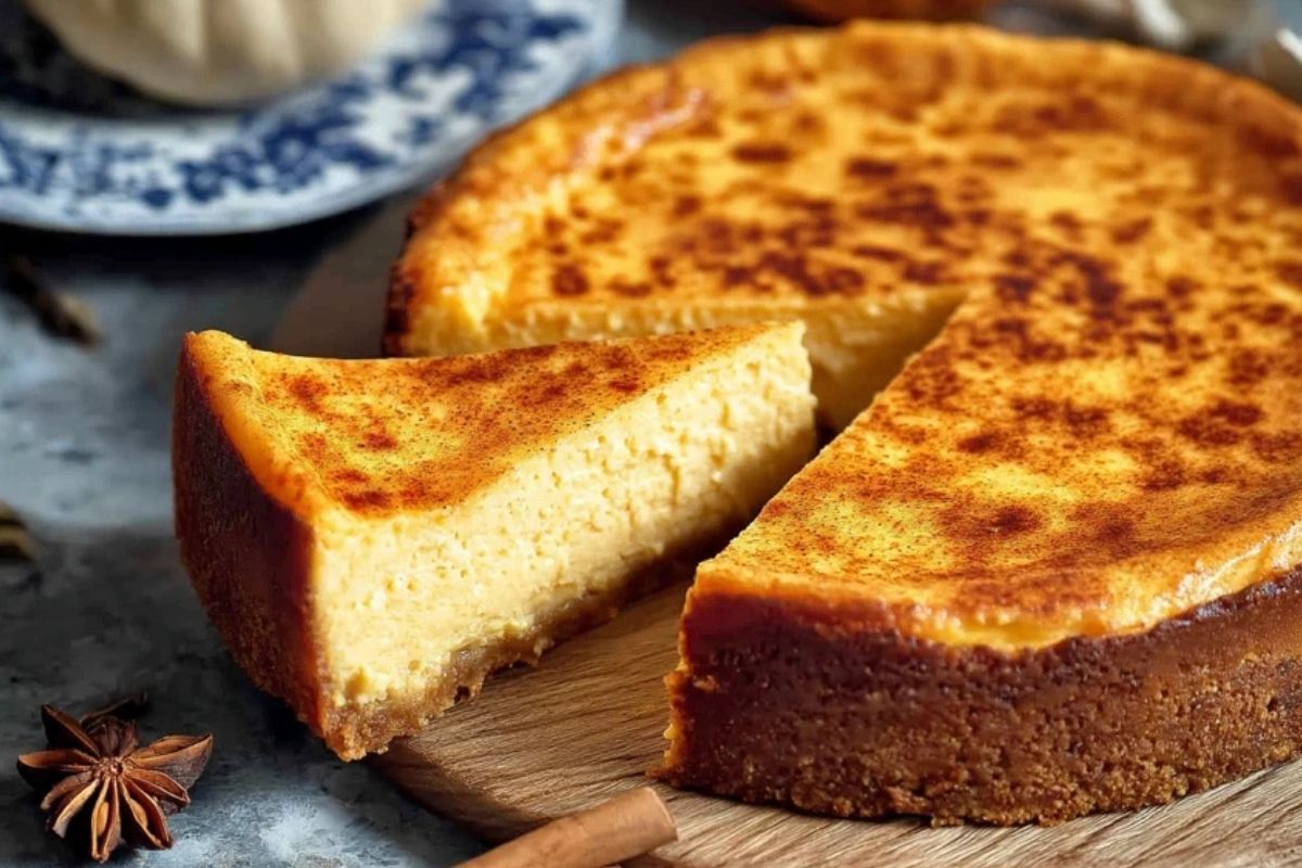 Traditioneller Kürbis-Käsekuchen