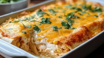 Weiße Hühnchen-Enchilada-Auflauf