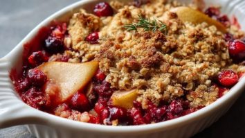 Birnen-Cranberry-Crumble