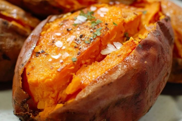 Einfache Gebackene Süßkartoffel