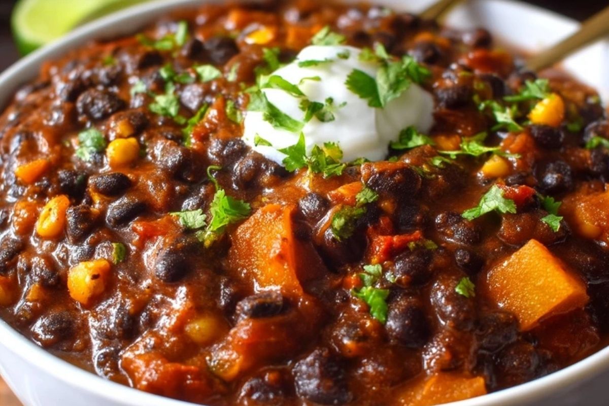 Einfaches Schwarze-Bohnen-Chili