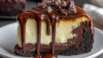 Fudgy Brownie Käsekuchen