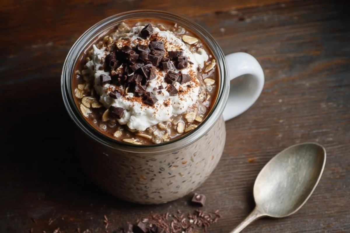 Heiße Schokolade Übernacht Haferflocken