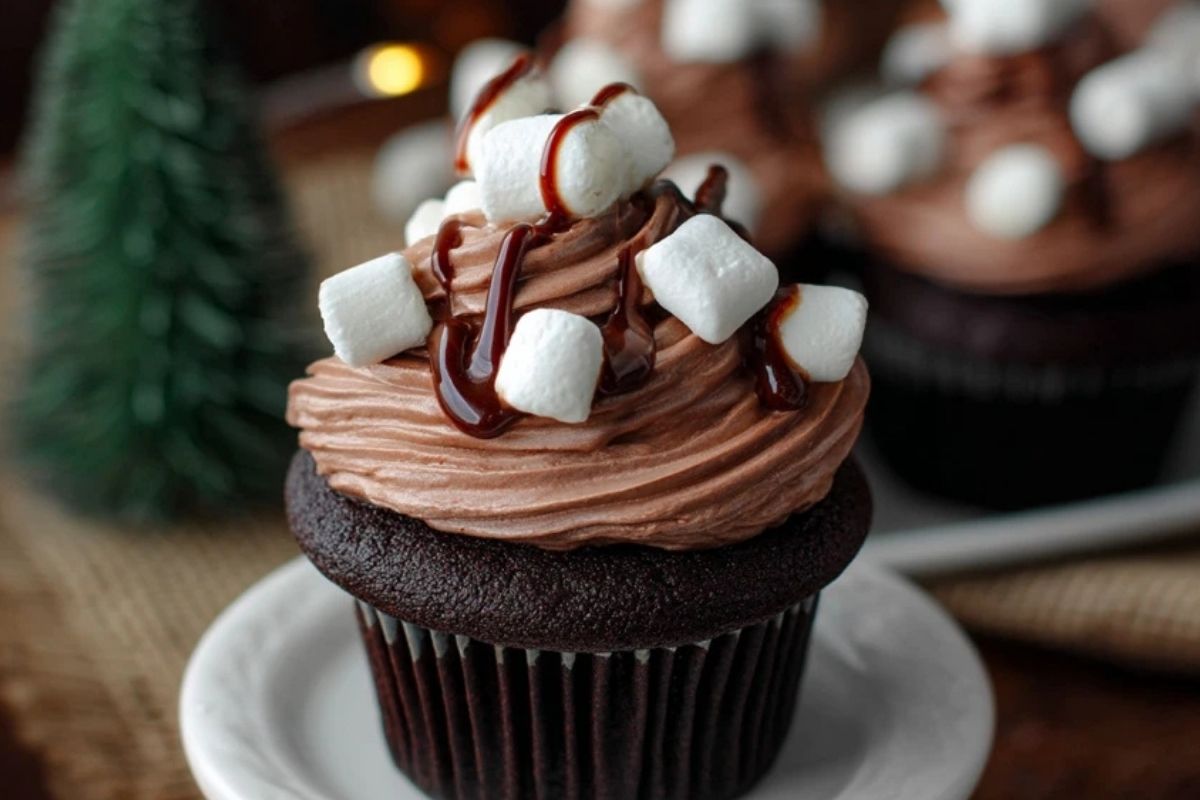 Heiße Schokoladen Cupcakes