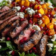 Herbstliches Steak-Salat