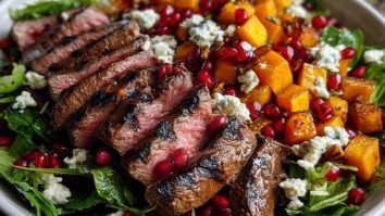 Herbstliches Steak-Salat