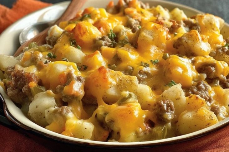 Käse-Hackfleisch-Auflauf mit Tiefkühlkartoffeln