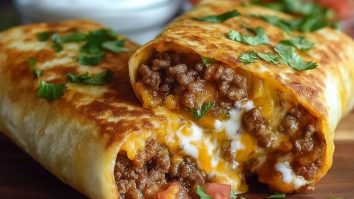 Krosse Käse-Büffel-Chimichangas