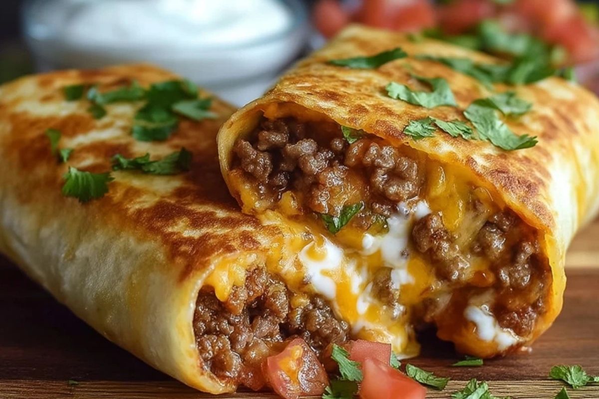 Krosse Käse-Büffel-Chimichangas