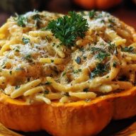 Kürbis-Alfredo-Pasta-Kessel