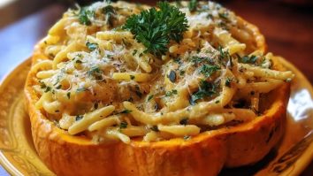 Kürbis-Alfredo-Pasta-Kessel