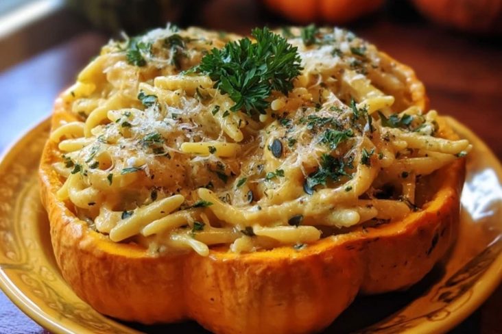 Kürbis-Alfredo-Pasta-Kessel