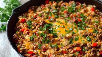 Perfekte Hackfleisch-Reis-Pfanne