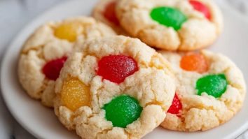 Retro Weihnachtsgummibärchenkekse