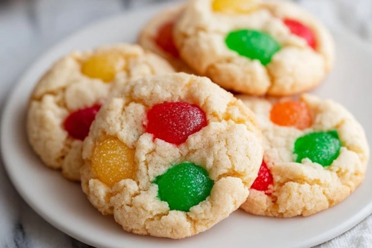 Retro Weihnachtsgummibärchenkekse