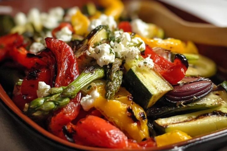 Schnelle Geröstete Gemüse Mit Ziegenkäse