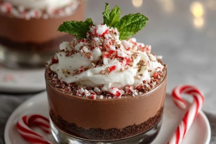 Schokoladen-Pfefferminz-Mousse