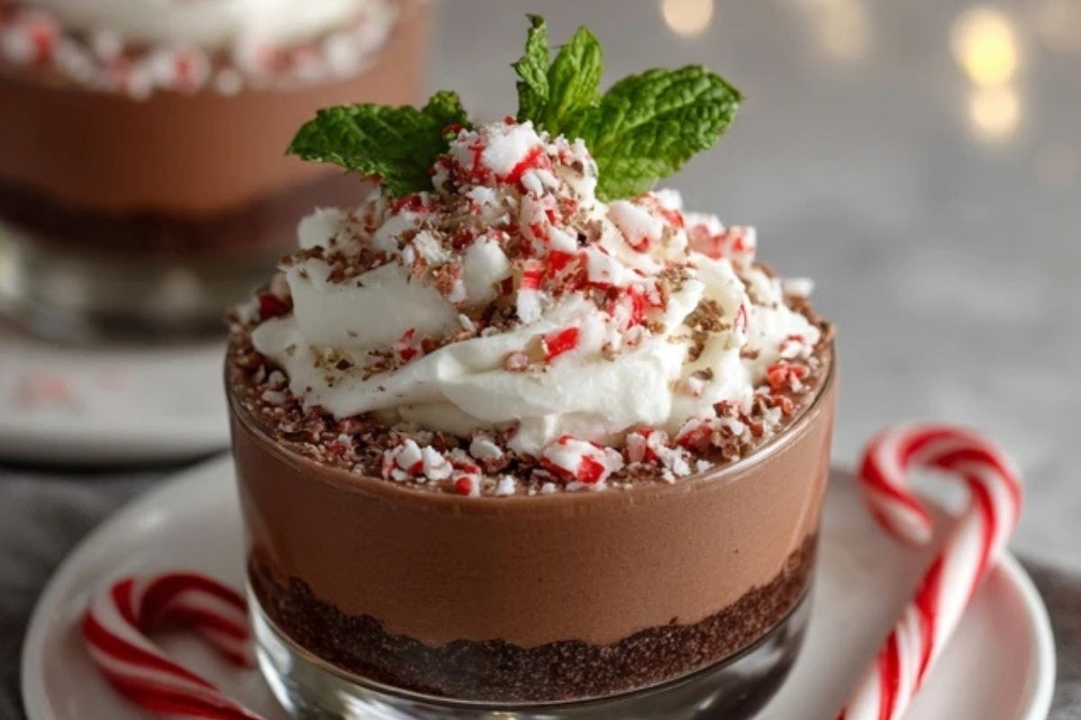 Schokoladen-Pfefferminz-Mousse